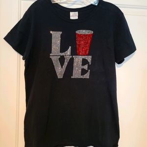 Bling "Love" Red Solo Cup T-shirt